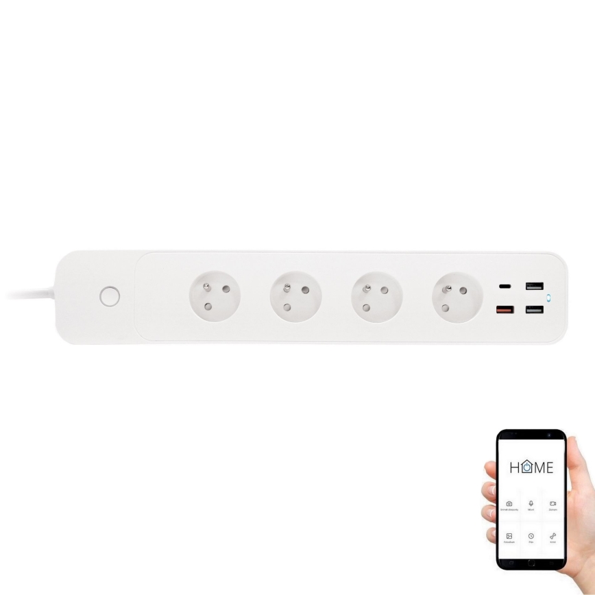 Pametni produžni kabl kabl sa prekidačem 1,5 m 4U + 4xUSB Wi-Fi