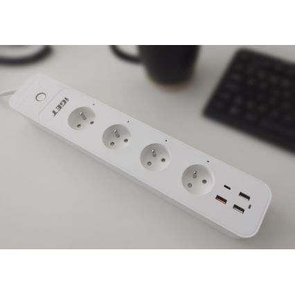 Pametni produžni kabl kabl sa prekidačem 1,5 m 4U + 4xUSB Wi-Fi