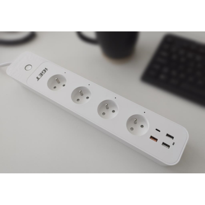 Pametni produžni kabl kabl sa prekidačem 1,5 m 4U + 4xUSB Wi-Fi