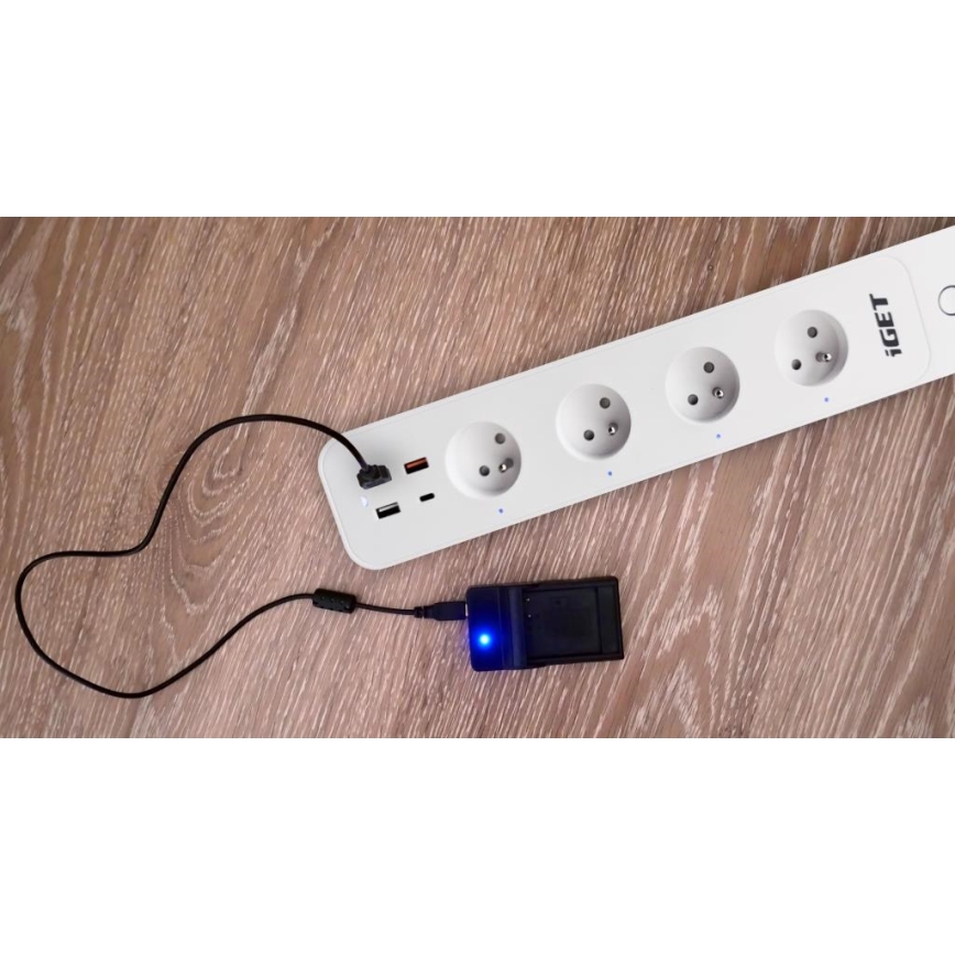Pametni produžni kabl kabl sa prekidačem 1,5 m 4U + 4xUSB Wi-Fi