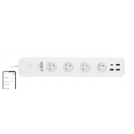 Pametni produžni kabl kabl sa prekidačem 1,5 m 4U + 4xUSB Wi-Fi