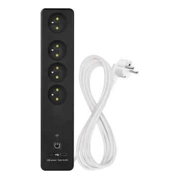 Pametni produžni kabl sa prekidačem GoSmart 4Z + 1x USB-A + 1x USB-C, 2 m, Wi-Fi Tuya