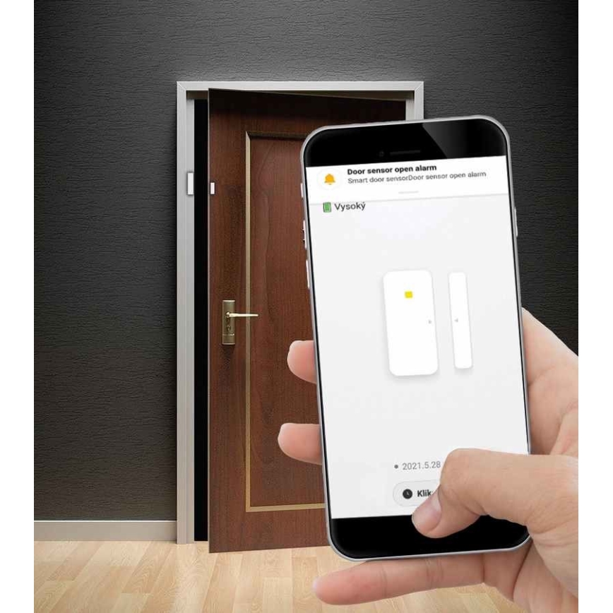 Pametni senzor za vrata i prozore 3,7V 500 mAh Wi-Fi Tuya