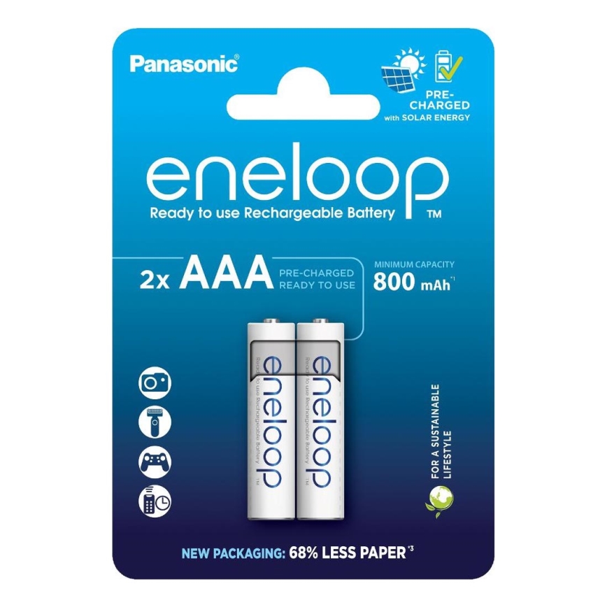Panasonic - 2 kom Punjiva baterija AAA Eneloop 800 mAh