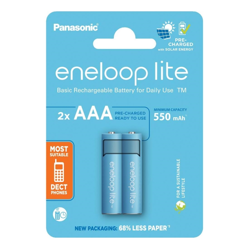 Panasonic - 2 kom Punjiva baterija AAA Eneloop Lite 550 mAh