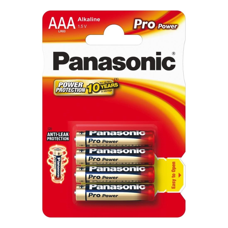 Panasonic - 4 kom Alkalne baterije AAA Pro Power 1,5V 1200 mAh