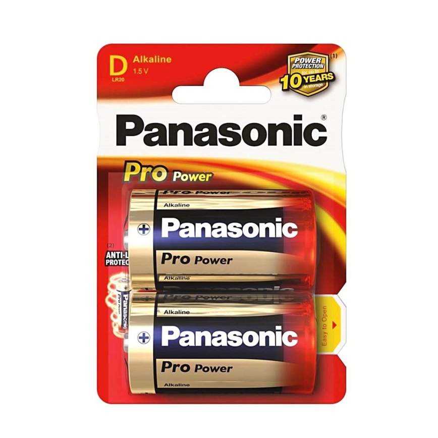 Panasonic LR20 PPG - 2 kmd Alkalne baterije D Pro Power 1,5V