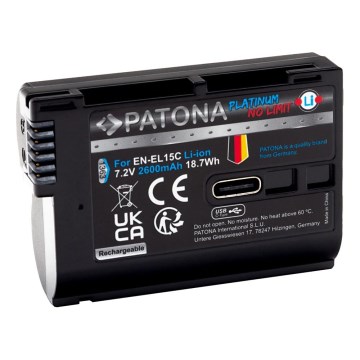 PATONA - Akumulatorska baterija za Nikon EN-EL15C 2600mAh Li-Ion Platinum USB-C