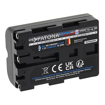 PATONA - Akumulatorska baterija za Sony NP-FM500H, 2250 mAh, Li-Ion Platinum, USB-C punjenje
