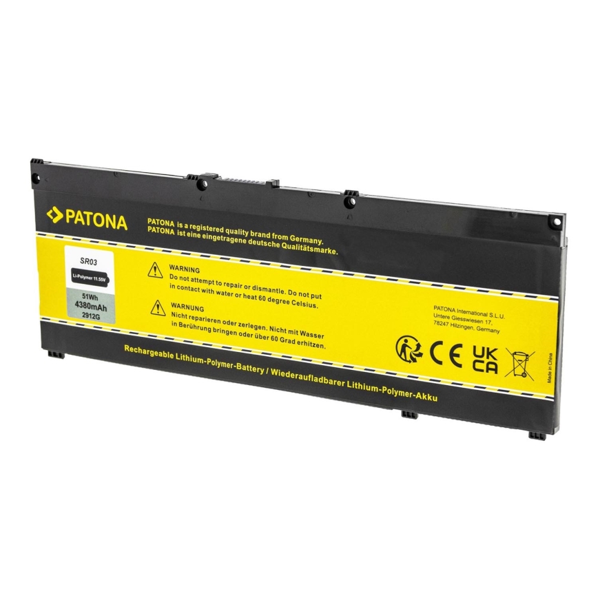 PATONA - Baterija HP Pavilion Gejming 15 4380mAh Li-Pol 11,55V SR03XL