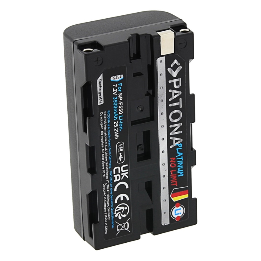 PATONA - Baterija Sony NP-F550/F330/F570 3500mAh Li-Ion Platinum USB-C punjenje