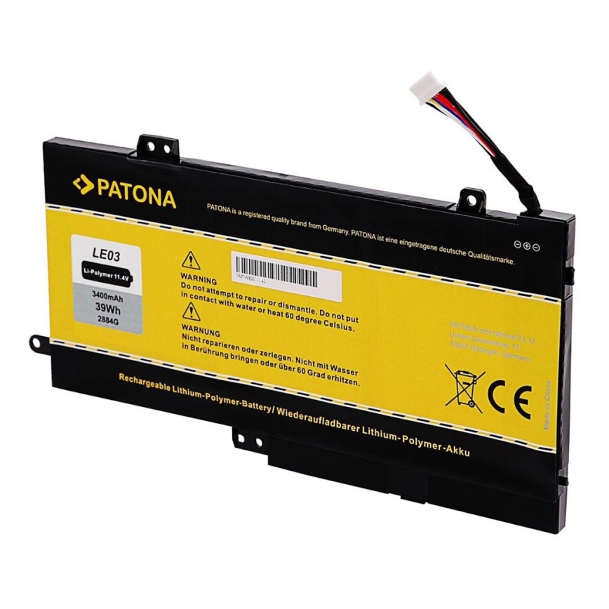 PATONA - Baterija za HP Envy x360 m6 3400 mAh Li-Pol 11,4 V LE03XL
