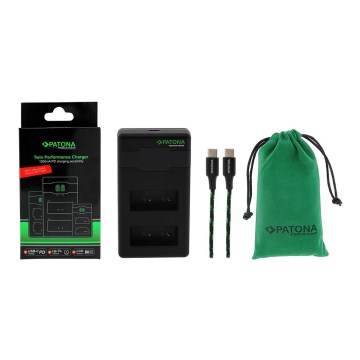 PATONA - Brzi dupli punjač za Fuji NP-W126 + USB-C kabl 0,6 m