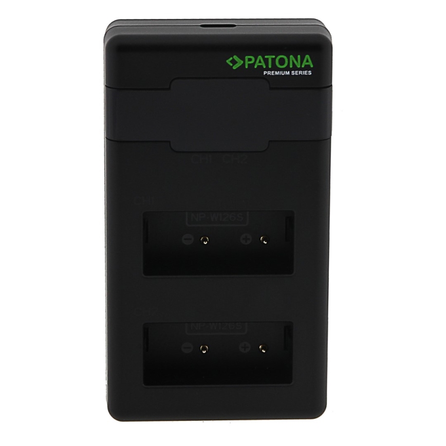 PATONA - Brzi dupli punjač za Fuji NP-W126 + USB-C kabl 0,6 m