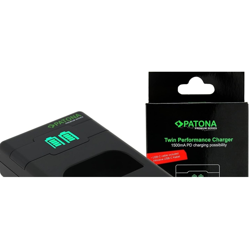 PATONA - Brzi dupli punjač za Sony F550/F750/F970/FM50 + USB-C kabl 0,6 m