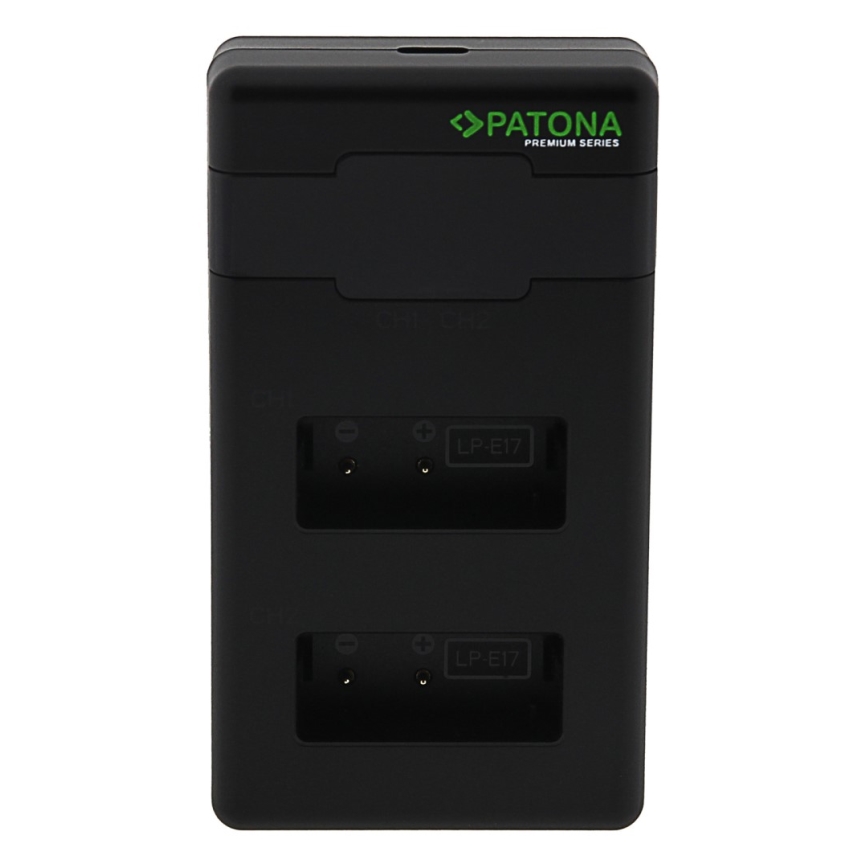 PATONA - Brzi dvostruki punjač za Canon LP-E17 + USB-C kabal 0,6m