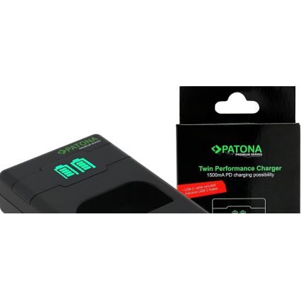 PATONA - Brzi dvostruki punjač za Canon LP-E17 + USB-C kabal 0,6m