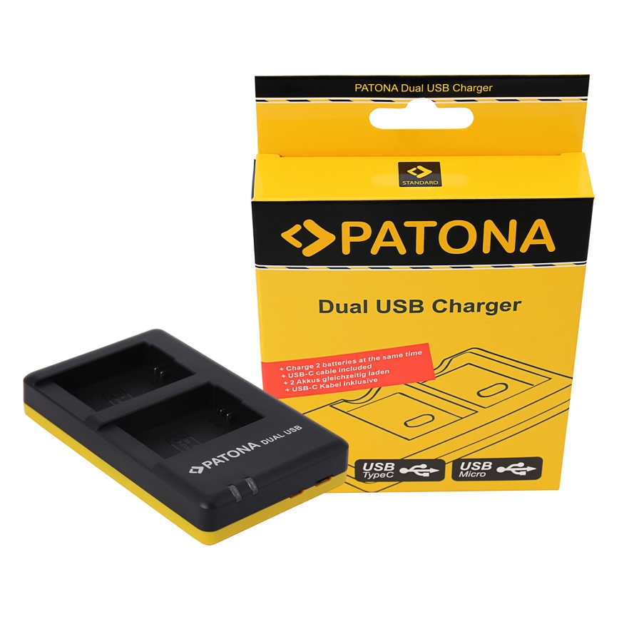 PATONA - Dualni brzi punjač za fotoaparate Sony NP-FW50 (USB)