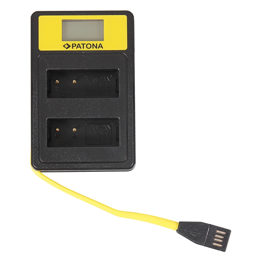 PATONA - Dualni punjač Panasonic DMW-BLG10 sa LCD-om i USB-om