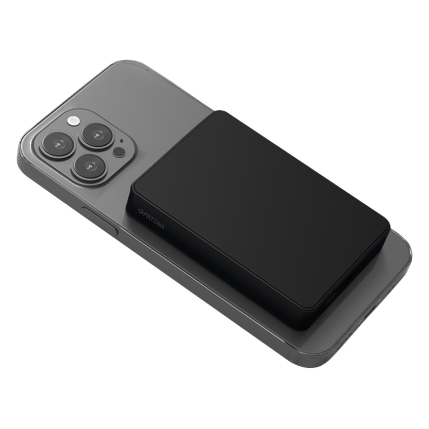 PATONA - Power bank 10 000 mAh Li-Pol, PD 20 W, MagSafe, USB-C i Qi punjenje