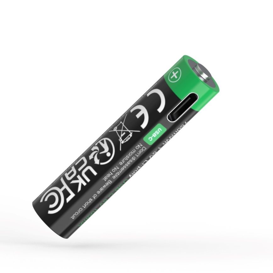 PATONA - Set 4x Baterija AAA/LR03 Li-Pol 500mAh 1,5V sa USB-C punjenjem