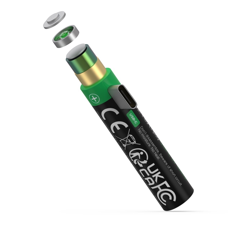 PATONA - Set 4x Baterija AAA/LR03 Li-Pol 500mAh 1,5V sa USB-C punjenjem