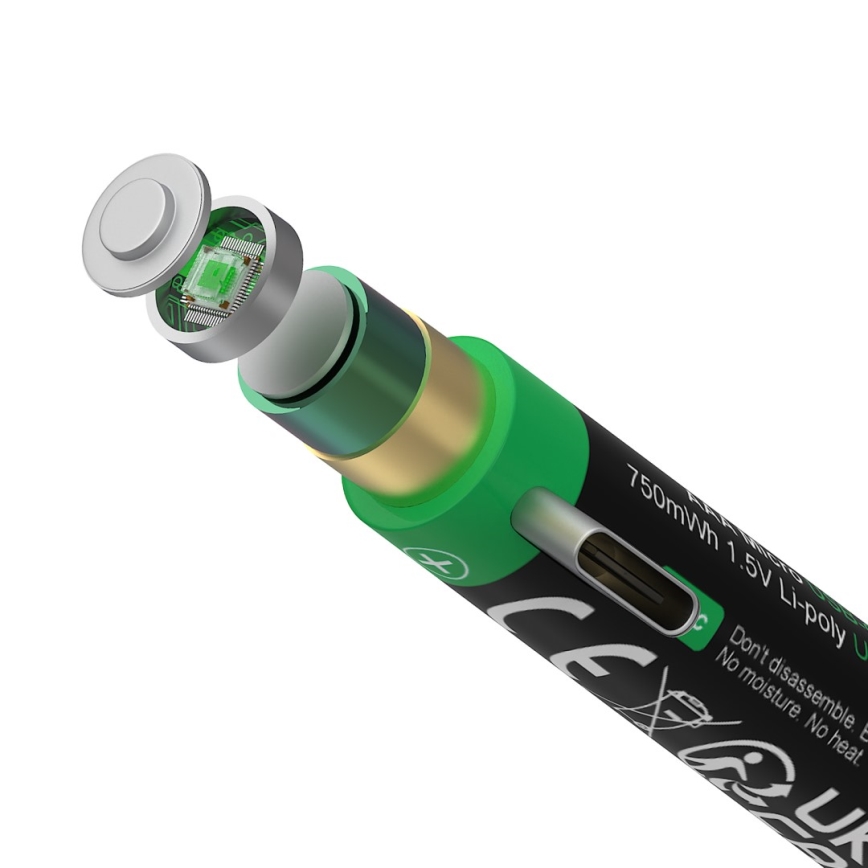 PATONA - Set 4x Baterija AAA/LR03 Li-Pol 500mAh 1,5V sa USB-C punjenjem
