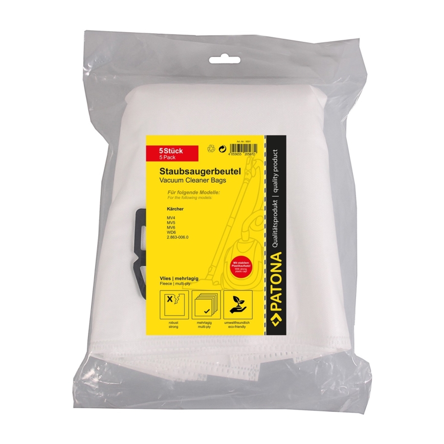 PATONA - Vrećice za usisivač KÄRCHER WD4/WD5/WD6 - 5 komada