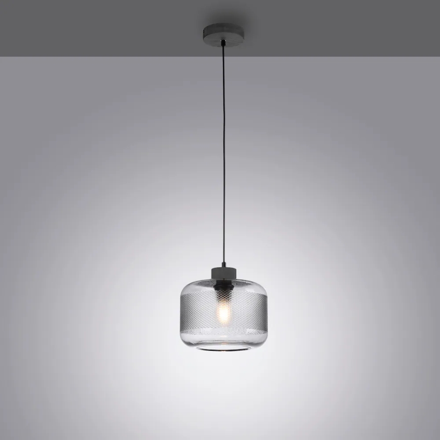 Paul Neuhaus 2005-25 - Luster na sajli BOLETUS 1xE27/10W/230V pr. 23,5 cm sivo