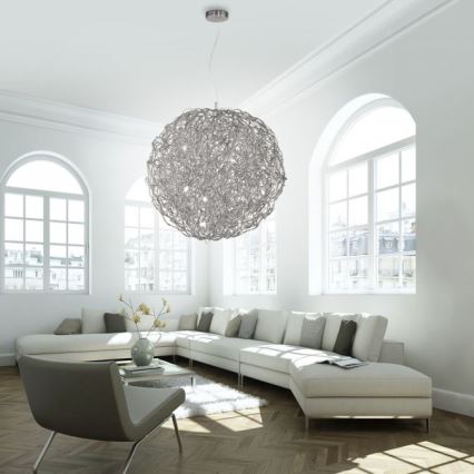 Paul Neuhaus 2019-21 - Luster na sajli SAREA 15xG9/40W/230V srebran