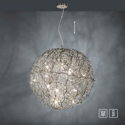 Paul Neuhaus 2019-21 - Luster na sajli SAREA 15xG9/40W/230V srebran