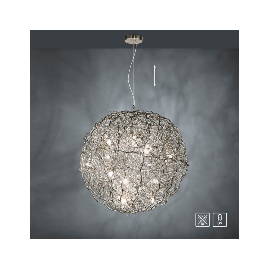 Paul Neuhaus 2019-21 - Luster na sajli SAREA 15xG9/40W/230V srebran