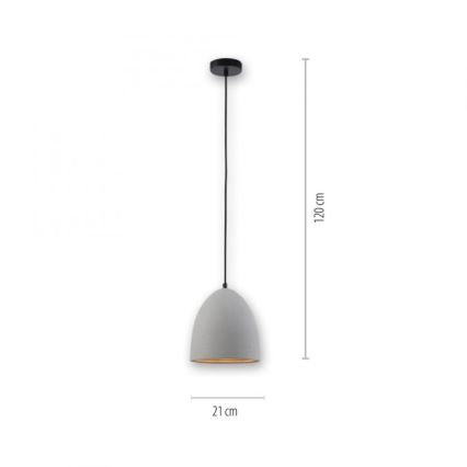 Paul Neuhaus 2231-22 - Luster na sajli ETON 1xE27/40W/230V beton