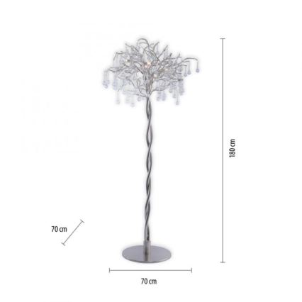 Paul Neuhaus 232-55 - Podna lampa ICICLE 5xG9/40W230V sjajni krom