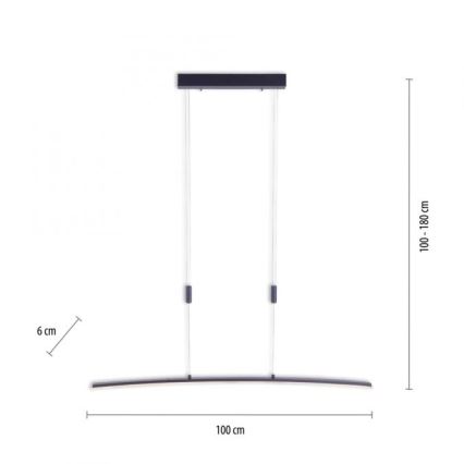Paul Neuhaus 2530-13 - LED prigušiva luster na sajli JANINA LED/27W/230V