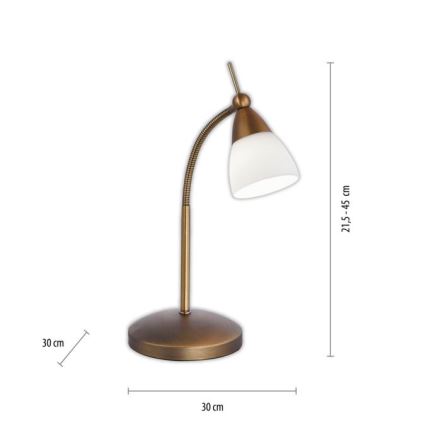 Paul Neuhaus 4001-11 - LED Prigušiva stona lampa na dodir PINO 1xG9/3W/230V bakreno