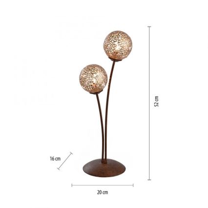 Paul Neuhaus 4032-48 - Stona lampa GRETA 2xG9/40W/230V