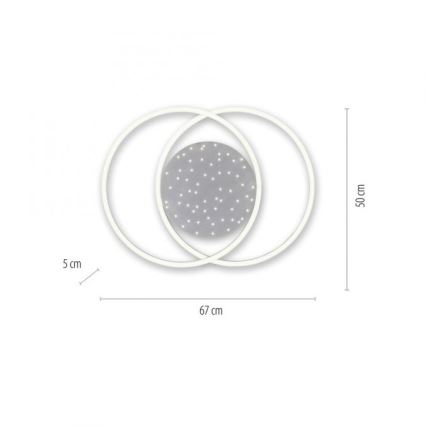 Paul Neuhaus 6025-55 - LED plafonsko svetlo YUKI, prigušiva, LED/48W/230V + daljinski upravljač