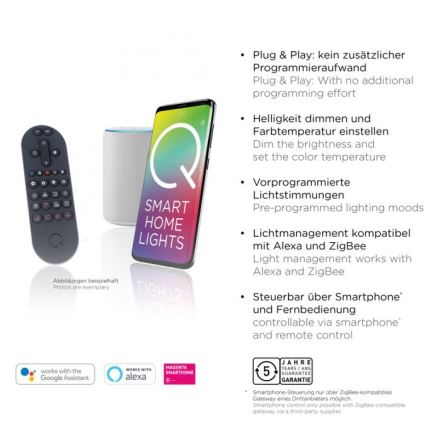 Paul Neuhaus 6071-18 - LED Prigušiva plafonjera Q-PIATO LED/35W/230V pr. 51 cm 2700-5000K Wi-Fi + Daljinski upravljač