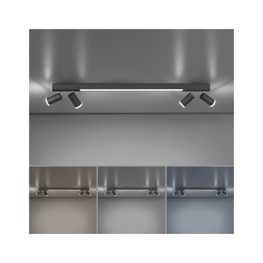 Paul Neuhaus 6121-13 - LED Prigušiva reflektorska lampa PURE 4xLED/4W/230V + LED/9W 2700-5000K + Daljinski upravljač