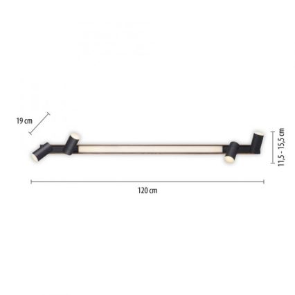 Paul Neuhaus 6121-79 - LED Prigušiva reflektorska lampa PURE 4xLED/4W/230V + LED/9W 2700-5000K + Daljinski upravljač