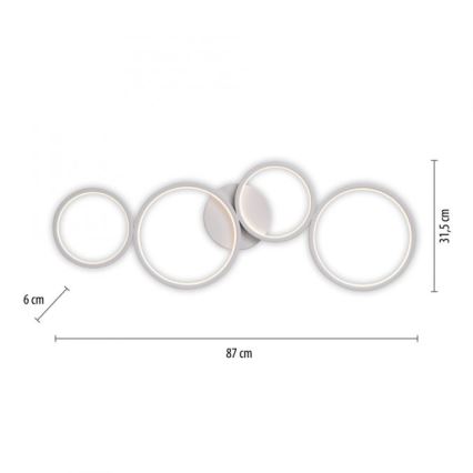 Paul Neuhaus 6183-16 - LED Prigušiva plafonjera KIRINGE LED/26W/230V