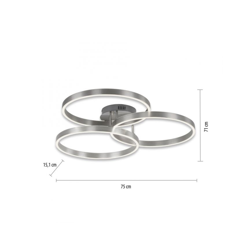 Paul Neuhaus 6233-55 - LED Prigušiva plafonjera PAAN LED/45,5W/230V 2700-5000K + Daljinski upravljač