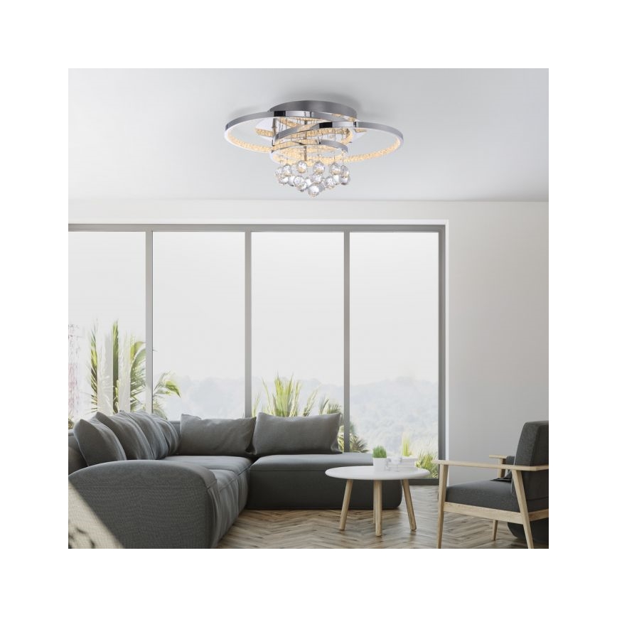 Paul Neuhaus 6267-17 - LED Prigušiva plafonjera ROTAZO LED/32W/230V pr. 45 cm sjajni krom