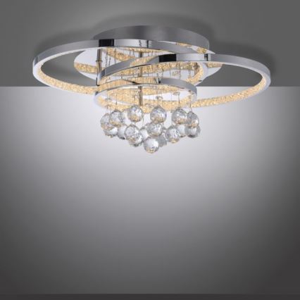 Paul Neuhaus 6267-17 - LED Prigušiva plafonjera ROTAZO LED/32W/230V pr. 45 cm sjajni krom