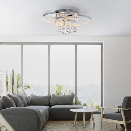 Paul Neuhaus 6267-17 - LED plafonsko svetlo ROTAZO, prigušiva, LED/32W/230V, prečnik 45 cm, sjajni hrom