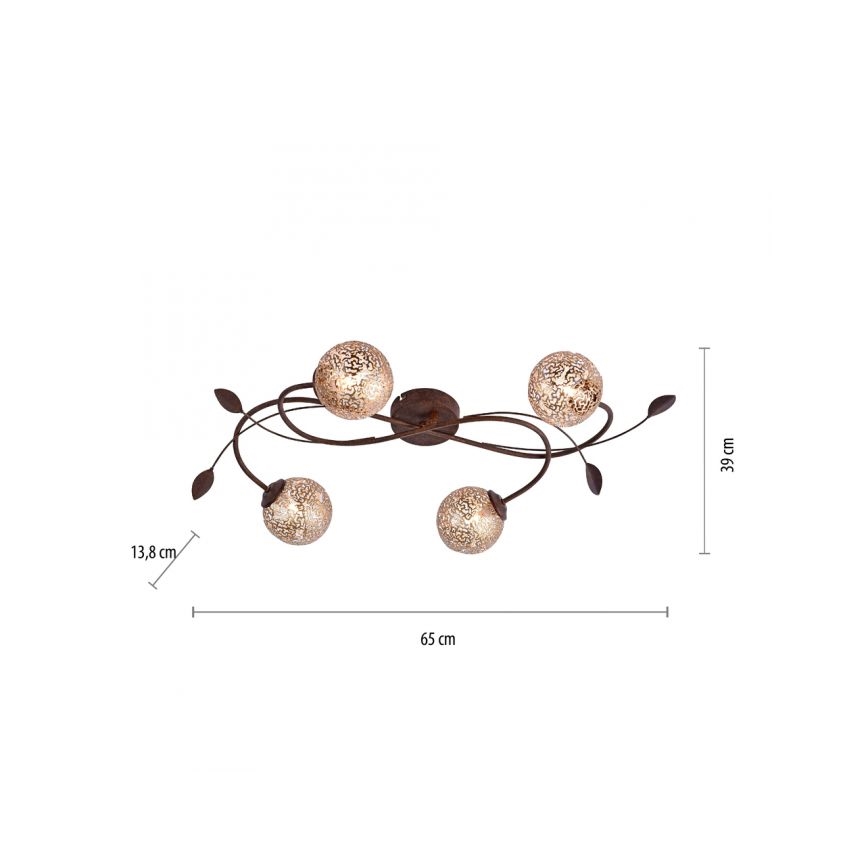 Paul Neuhaus 6395-48 - Plafonski luster GRETA 4xG9/40W/230V