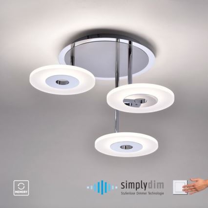 Paul Neuhaus 6446-55 - LED prigušiva plafonski luster ADALI 3xLED/13W/230V