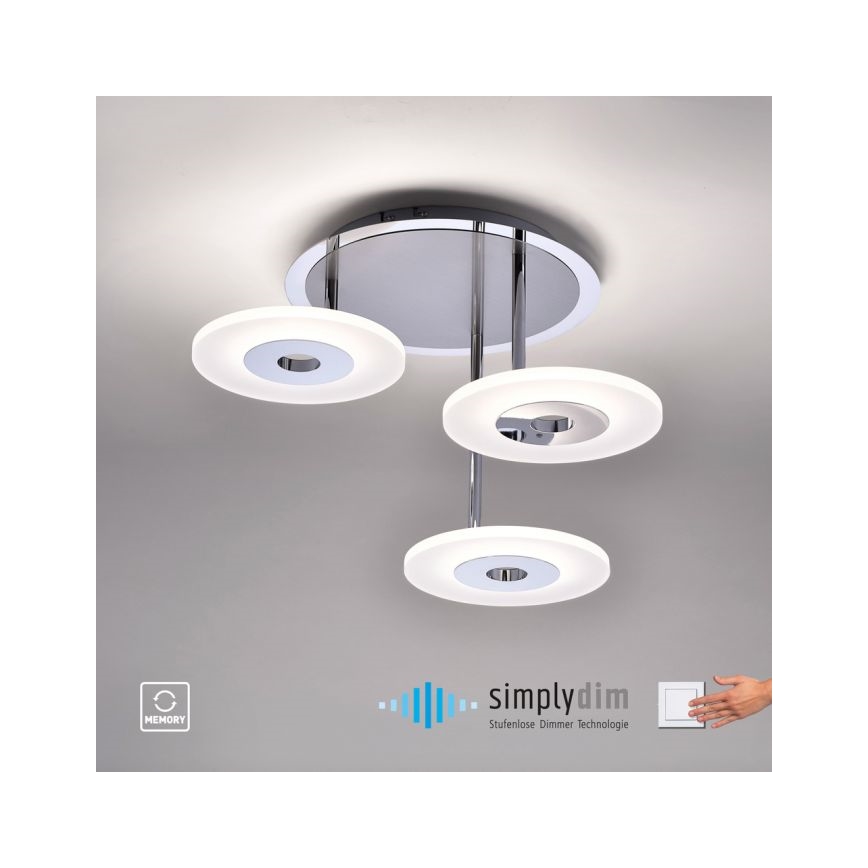 Paul Neuhaus 6446-55 - LED Prigušivi ugradbeni luster ADALI 3xLED/13W/230V