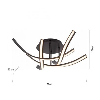 Paul Neuhaus 6474-48 - LED prigušiva prislonjena plafonska lampa LINDA 4xLED/7W/230V